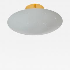 Paavo Tynell Two Enlighten Rey Perforated Metal Dome Ceiling Lamp in White - 2721397