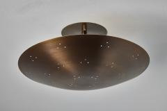 Paavo Tynell Two Enlighten Rey Perforated Patinated Brass Dome Ceiling Lamp - 2561117