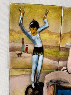 Pablo Picasso After Pablo Picasso Acrobat on a Ball 3d Enamel on Copper Plate - 4365194