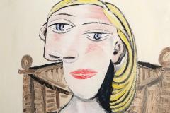 Pablo Picasso Femme Blonde Au Fauteuil D Osier - 2879055