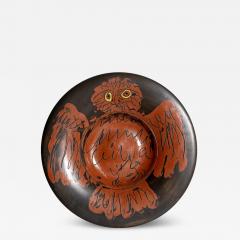 Pablo Picasso Hibou Rouge sur Fond Noir Ramie 399  - 2879596