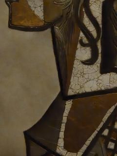 Pablo Picasso Large 1970s Italian Eggshell Lacquer Relief Panel After Picasso Sylvette 1954  - 4686827