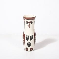Pablo Picasso Modernist Chouetton Vase by Pablo Picasso in White Earthenware Hand Painted - 4403620