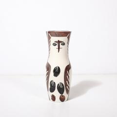 Pablo Picasso Modernist Chouetton Vase by Pablo Picasso in White Earthenware Hand Painted - 4403623