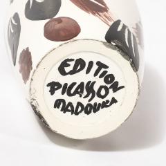 Pablo Picasso Modernist Chouetton Vase by Pablo Picasso in White Earthenware Hand Painted - 4403624
