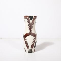 Pablo Picasso Modernist Chouetton Vase by Pablo Picasso in White Earthenware Hand Painted - 4403626