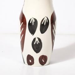 Pablo Picasso Modernist Chouetton Vase by Pablo Picasso in White Earthenware Hand Painted - 4403630