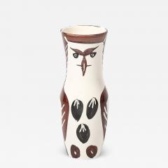 Pablo Picasso Modernist Chouetton Vase by Pablo Picasso in White Earthenware Hand Painted - 4404057