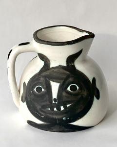 Pablo Picasso PABLO PICASSO CERAMIC PITCHER TETES VISAGES LE FAUN MADOURA ATELIER - 4531937