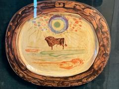 Pablo Picasso PICASSO BULL LITHOGRAPHED PAPER PLATE IN ORIGINAL FRAME - 3076816