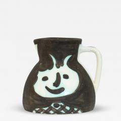 Pablo Picasso Pablo Picasso Ceramic Pitcher Tetes Visage Editions Picasso Madoura - 4476955
