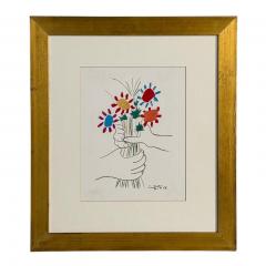 Pablo Picasso Pablo Picasso Modern Framed Lithograph Paper Gilt Frame 1958 - 4587431