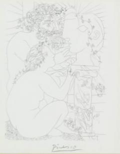 Pablo Picasso Pablo Picasso Sculptor and Model Seated Before a Sculptured Head - 4255256