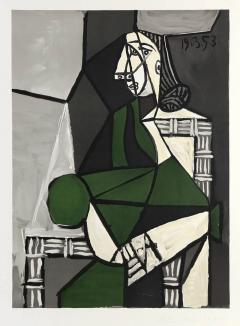 Pablo Picasso Portrait de Femme Assise Robe Verte - 2881560