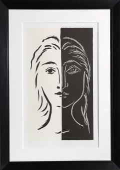 Pablo Picasso Portrait en Deux Parties Noire et Blanche - 2880866