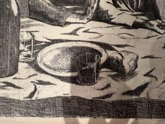 Pablo Picasso RARE EARLY LE REPAS FRUGAL PENCIL SIGNED PICASSO ETCHING DRYPOINT - 4388889