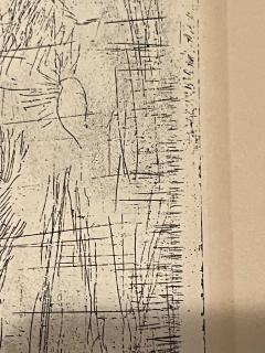 Pablo Picasso RARE EARLY LE REPAS FRUGAL PENCIL SIGNED PICASSO ETCHING DRYPOINT - 4388893