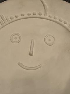 Pablo Picasso RARE SMILING SUN MATTE WHITE CERAMIC PLATE BY PABLO PICASSO - 2801100