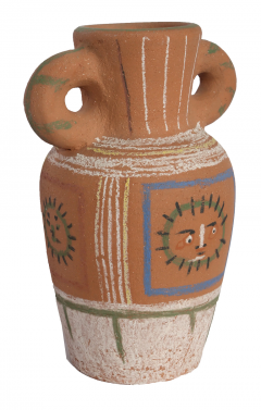 Pablo Picasso Vase avec Decoration Pastel Ramie 190  - 2878683