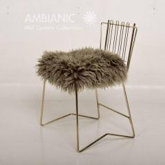 Pablo Romo PR03 Folding Brass and Lambskin Chair - 269938