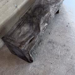 Pablo Romo Primitive Rustic Bench Spanish Mesquite Wood and Rock Stone - 3591681