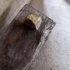 Pablo Romo Primitive Rustic Bench Spanish Mesquite Wood and Rock Stone - 3591682