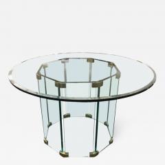 Pace Collection Round Top Glass Dining Table - 881717