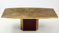 Paco Rabanne Rare and important acid etched brass dining table by Paco Rabanne - 1569096