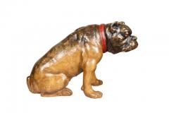 Painted And Carved Wood Bulldog - 4139183