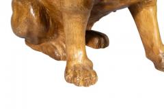 Painted And Carved Wood Bulldog - 4139197