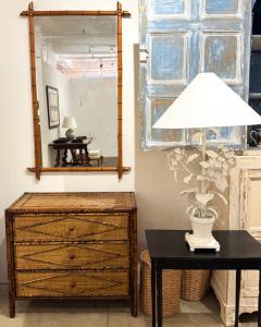 Painted Antique Side Table in Walnut and Maple American circa 1840 - 4047971