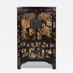 Painted Black Lacquer Scholars Cabinet - 4205098