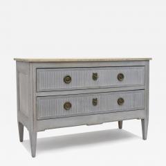 Painted Blue Gray Two Drawer Commode - 4243306