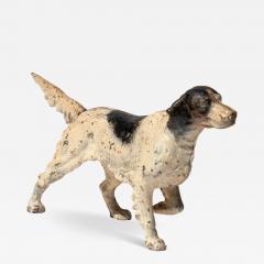 Painted Cast Iron Hunting Dog English circa 1900 - 4817367