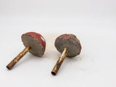 Painted Concrete Garden Mushroom Statues France 1950s - 4226145