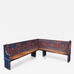 Painted Farmhouse Corner Bench - 4559020
