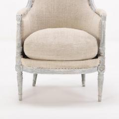 Painted French Directoire style bergere chair C 1900  - 3482979