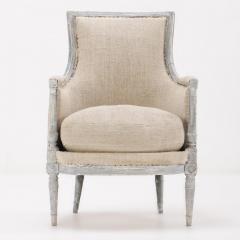 Painted French Directoire style bergere chair C 1900  - 3482980