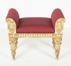 Painted Gilt Bench Made in the Style of a Gianni Versace Estate Bench - 2113444