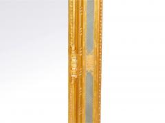 Painted Gilt and Ebonized Mid 20th Century Italian Venetian Style Wall Mirror - 4552766