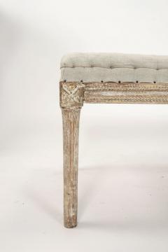 Painted Gustavian Bench Raised upon Tapered Fluted Legs - 3574020