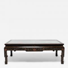 Painted Kang Table with Stone Inlay - 4291105