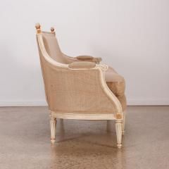 Painted Louis XVI style six leg sofa circa 1940 with gilt hightlights - 3631187