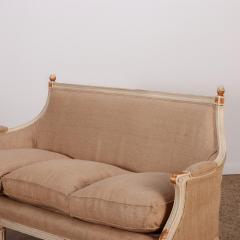 Painted Louis XVI style six leg sofa circa 1940 with gilt hightlights - 3631190