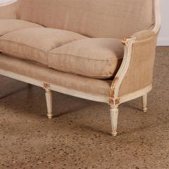 Painted Louis XVI style six leg sofa circa 1940 with gilt hightlights - 3631192