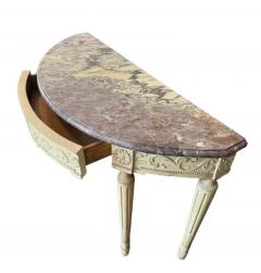 Painted Marble Top Console - 3747675