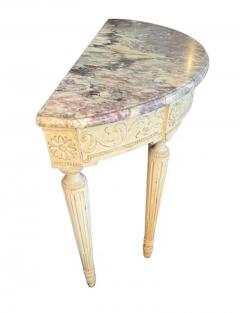 Painted Marble Top Console - 3747679