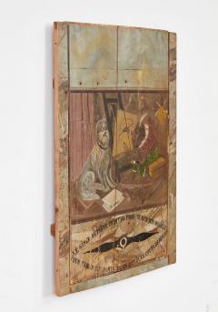 Painted Panel The Monkey Artist and His Dog - 4329399