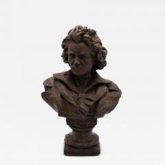 Painted Plaster Beethoven Bust - 4412386