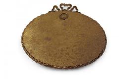 Painted Porcelain Plaque of Napoleon in a Battle Scene in Gilt Bow Knot Frame - 4516434